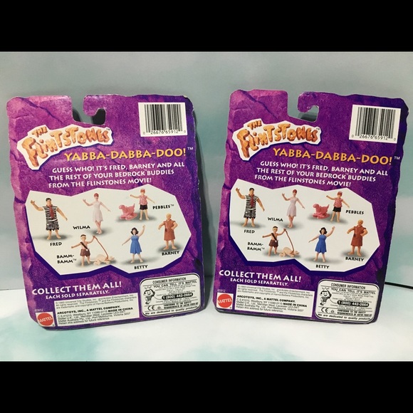 THE FLINTSTONES 1993 Bendable Figures NWT - Picture 4 of 12